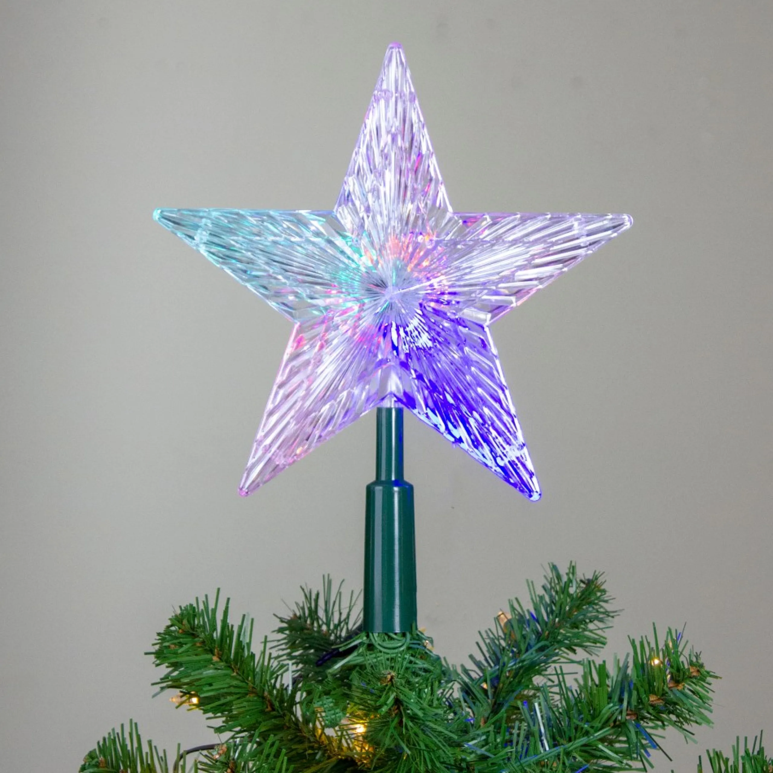 Star Tree Toppers*Kurt Adler 8.5" Lighted Led Color Changing Star Christmas Tree Topper - Multi Lights