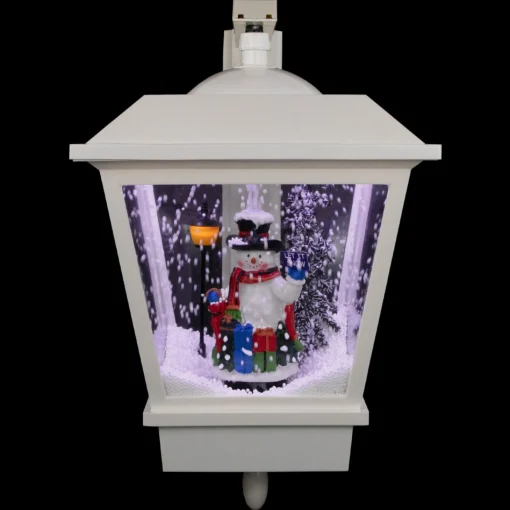 Snow Globes*Northlight 17.75" Lighted Musical Snowman Wall Mounted Snowing Christmas Street Lamp