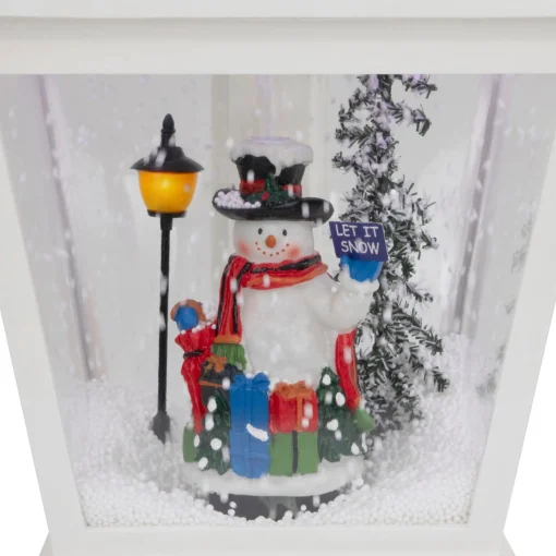 Snow Globes*Northlight 17.75" Lighted Musical Snowman Wall Mounted Snowing Christmas Street Lamp