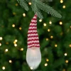 Northlight Fantasy & Sci Fi>8" Lighted Red And White Knit Gnome Head Christmas Ornament