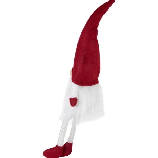 Gnomes*Northlight 20" Lighted Red And White Sitting Gnome Tabletop Christmas Decoration