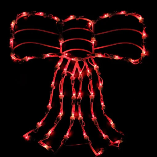 Window Decorations*Northlight 14" Lighted Red Bow Christmas Window Silhouette Decoration