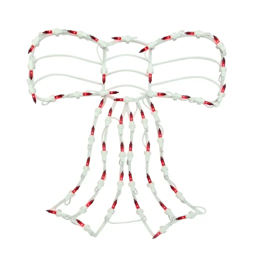 Window Decorations*Northlight 14" Lighted Red Bow Christmas Window Silhouette Decoration