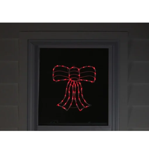 Window Decorations*Northlight 14" Lighted Red Bow Christmas Window Silhouette Decoration