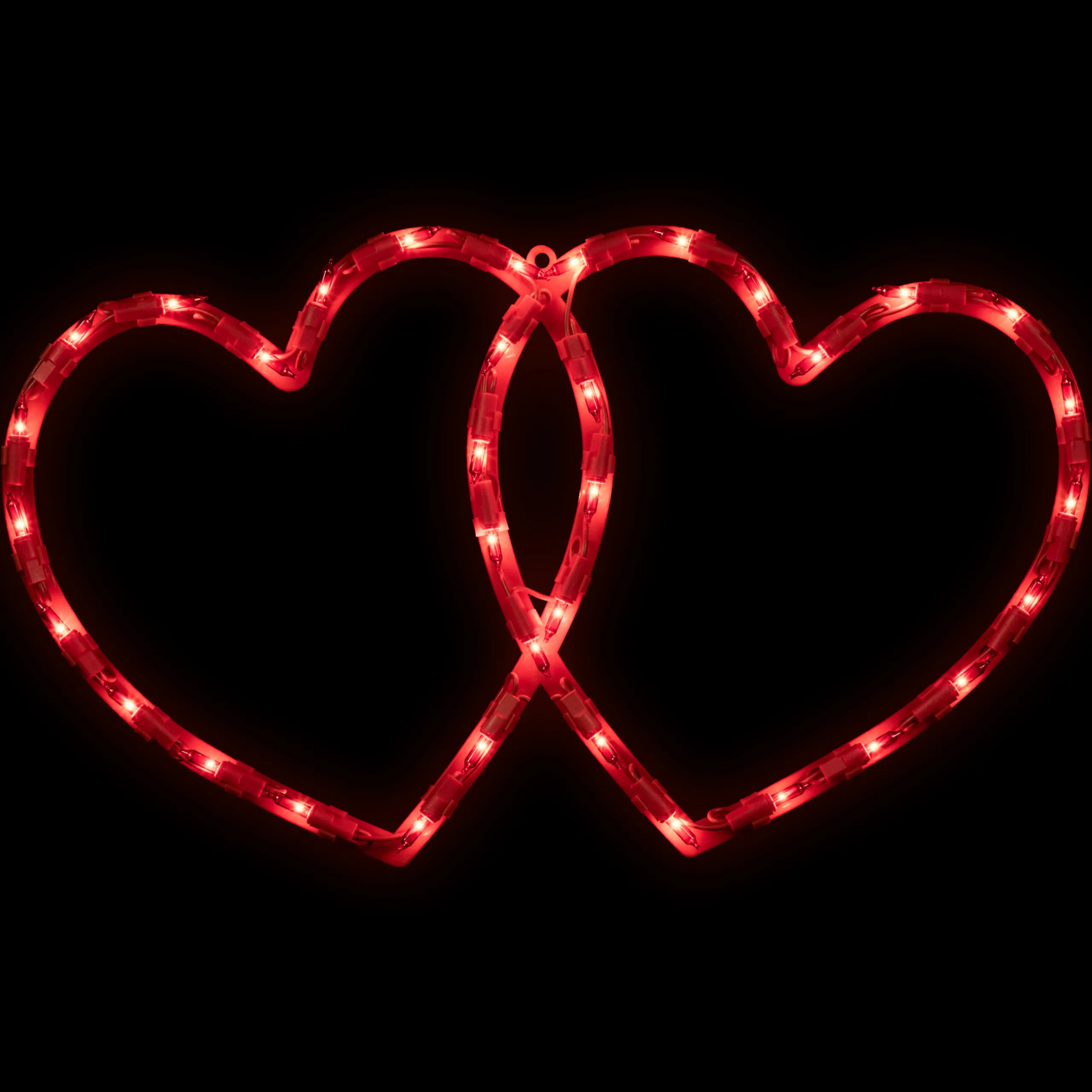 Northlight 17" Lighted Red Double Heart Valentine's Day Window Silhouette Decoration