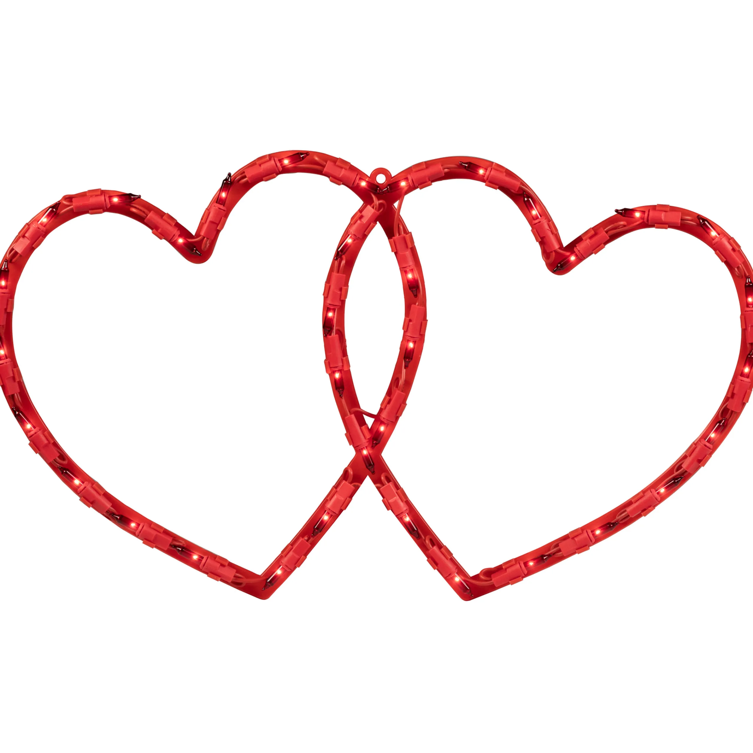 Northlight 17" Lighted Red Double Heart Valentine's Day Window Silhouette Decoration