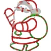 Window Decorations*Northlight 17.5" Lighted Santa Claus With Gift Sack Outdoor Christmas Window Silhouette