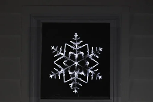 Window Decorations*Northlight 13.5" Lighted Snowflake Christmas Window Silhouette Decoration