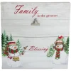 Wall & Door Decorations*Northlight 10" Lighted Snowman Family Blessing Christmas Canvas Wall Art With Photo Clip