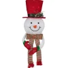 Lighted Tree Toppers*Northlight 21.5" Lighted Snowman With Red Top Hat Christmas Tree Topper