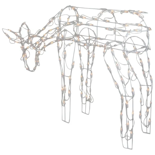 Outdoor Decorations*Northlight 42" Lighted White Feeding Reindeer Outdoor Christmas Decoration