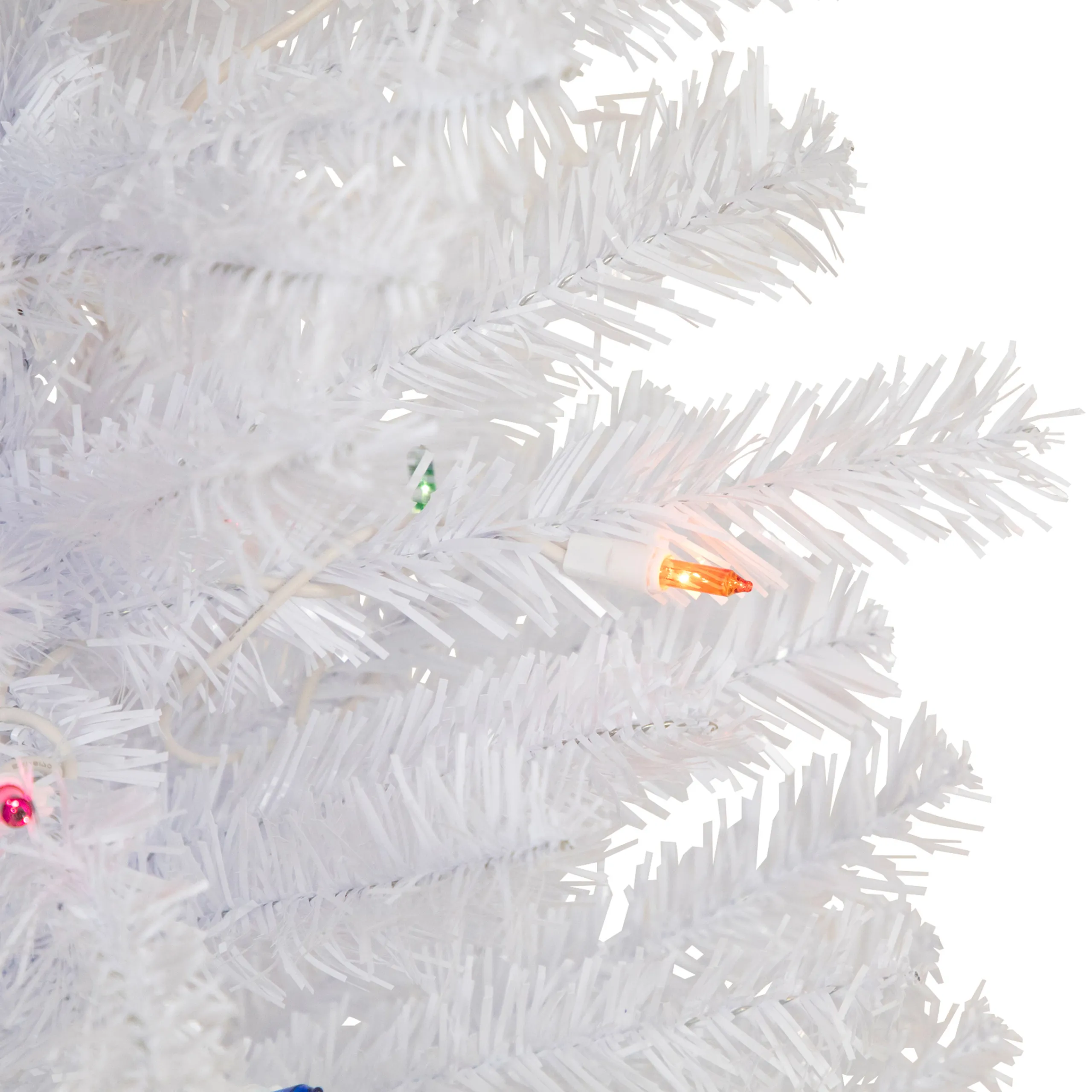 Northlight 2.5 Feet Tall And Smaller>2' Lighted Woodbury White Pine Slim Artificial Christmas Tree, Multi Lights