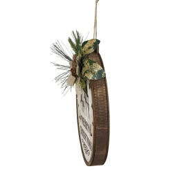 Wall & Door Decorations*Northlight 12" Lighted Wooden "Merry Christmas" Round Christmas Wall Decoration