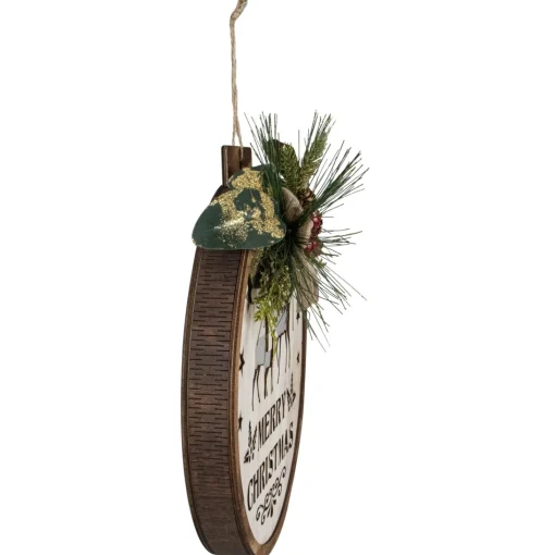 Wall & Door Decorations*Northlight 12" Lighted Wooden "Merry Christmas" Round Christmas Wall Decoration