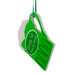 Kurt Adler Food & Beverage>4" Luck Of The Irish "Drink 'Til You'Re Irish" Beer Mug Christmas Ornament