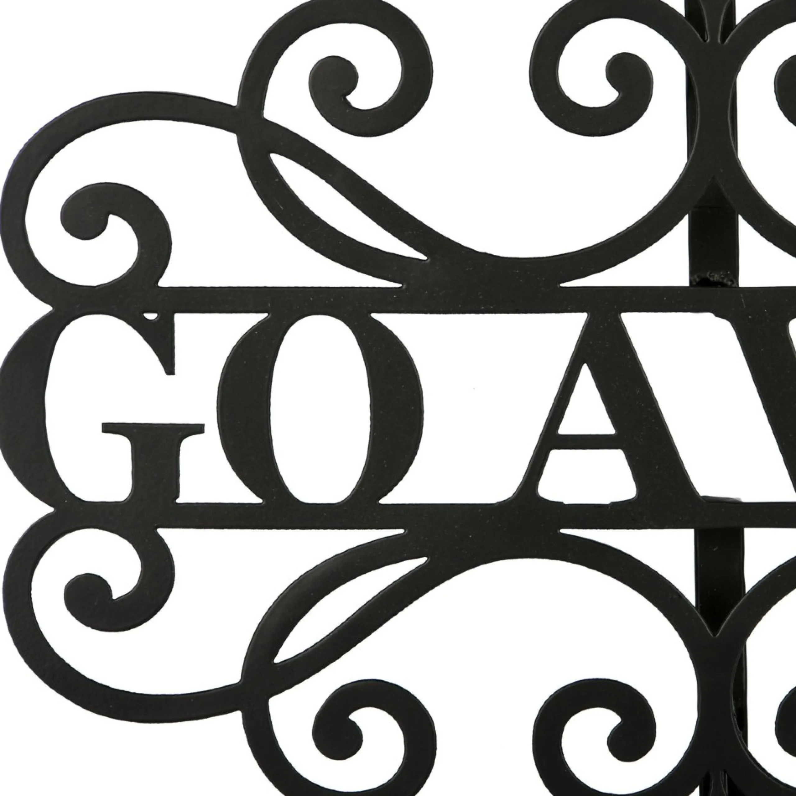 Wreath Accessories*National Tree Company 17.25" Matte Black "Go Away" Halloween Wreath Hanger