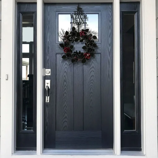 Wreath Accessories*National Tree Company 18" Matte Black "The Witch Is In" Halloween Wreath Hanger