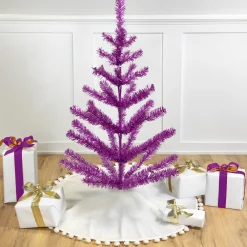 Northlight 3 And 3.5 Feet Tall>3' Medium Purple Tinsel Twig Artificial Christmas Tree - Unlit