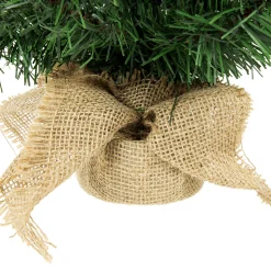 Northlight 3 And 3.5 Feet Tall></noscript>3' Medium Traditional Green Mini Pine Artificial Christmas Tree In Burlap Sack - Unlit