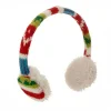 Raz Miniatures>4.75" Merry & Bright Red, Green, Blue And White Knit Earmuff Christmas Ornament