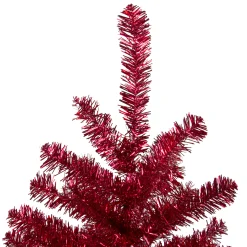 Northlight 3 And 3.5 Feet Tall></noscript>3' Metallic Crimson Tinsel Artificial Christmas Tree - Unlit