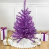 Northlight 3 And 3.5 Feet Tall>3' Metallic Purple Tinsel Artificial Christmas Tree - Unlit