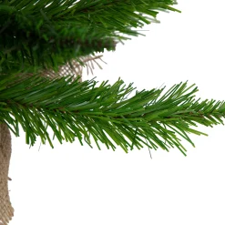 Northlight 2.5 Feet Tall And Smaller>24" Mini Balsam Pine Artificial Christmas Tree In Burlap Base, Unlit