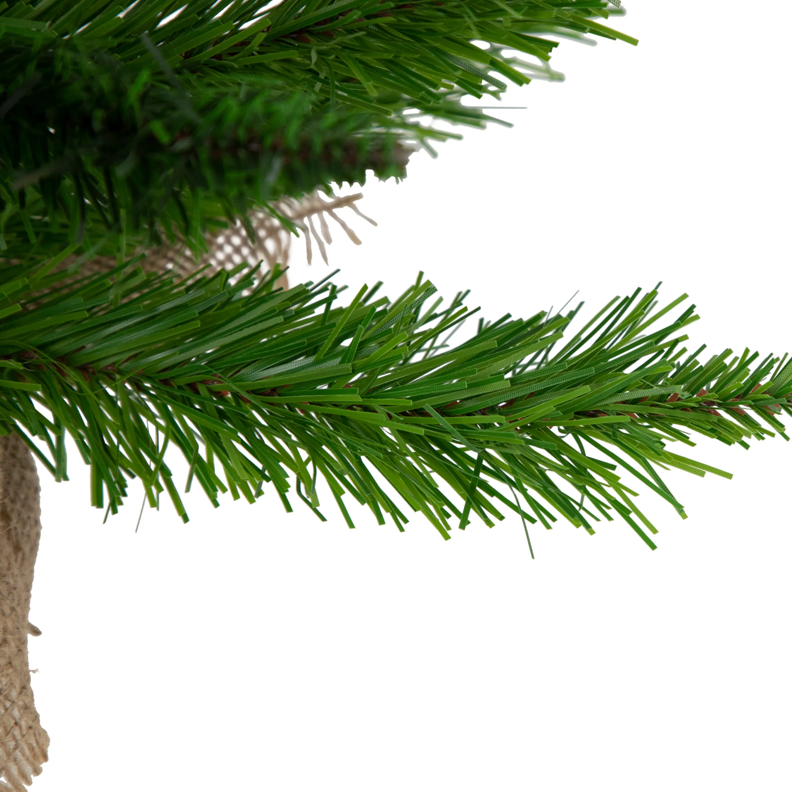 Northlight 2.5 Feet Tall And Smaller>24" Mini Balsam Pine Artificial Christmas Tree In Burlap Base, Unlit