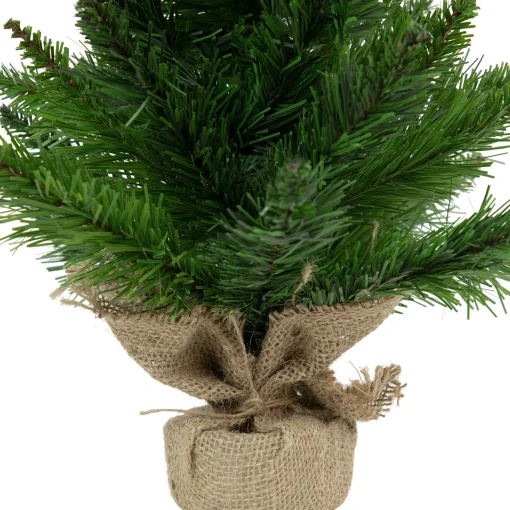 Northlight 2.5 Feet Tall And Smaller>18" Mini Balsam Pine Medium Artificial Christmas Tree In Burlap Base - Unlit
