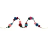 Beaded Garland*Northlight 4.5' Multi-Color Bohemian Christmas Pom Pom Beaded Garland