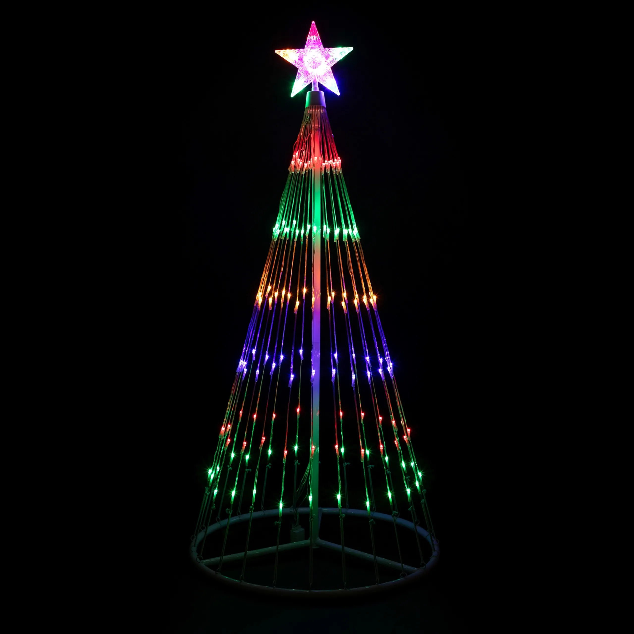 Northlight Yard Art Trees>4' Multi-Color Led Lighted Show Cone Christmas Tree Outdoor Decoration