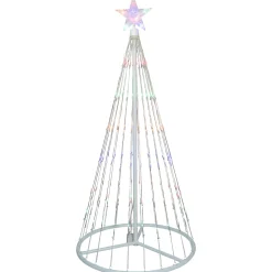 Northlight Yard Art Trees>4' Multi-Color Led Lighted Show Cone Christmas Tree Outdoor Decoration