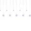 Northlight 250 Multi-Color Led Star And Snowflake Window Curtain Christmas Lights - 16Ft Clear Wire