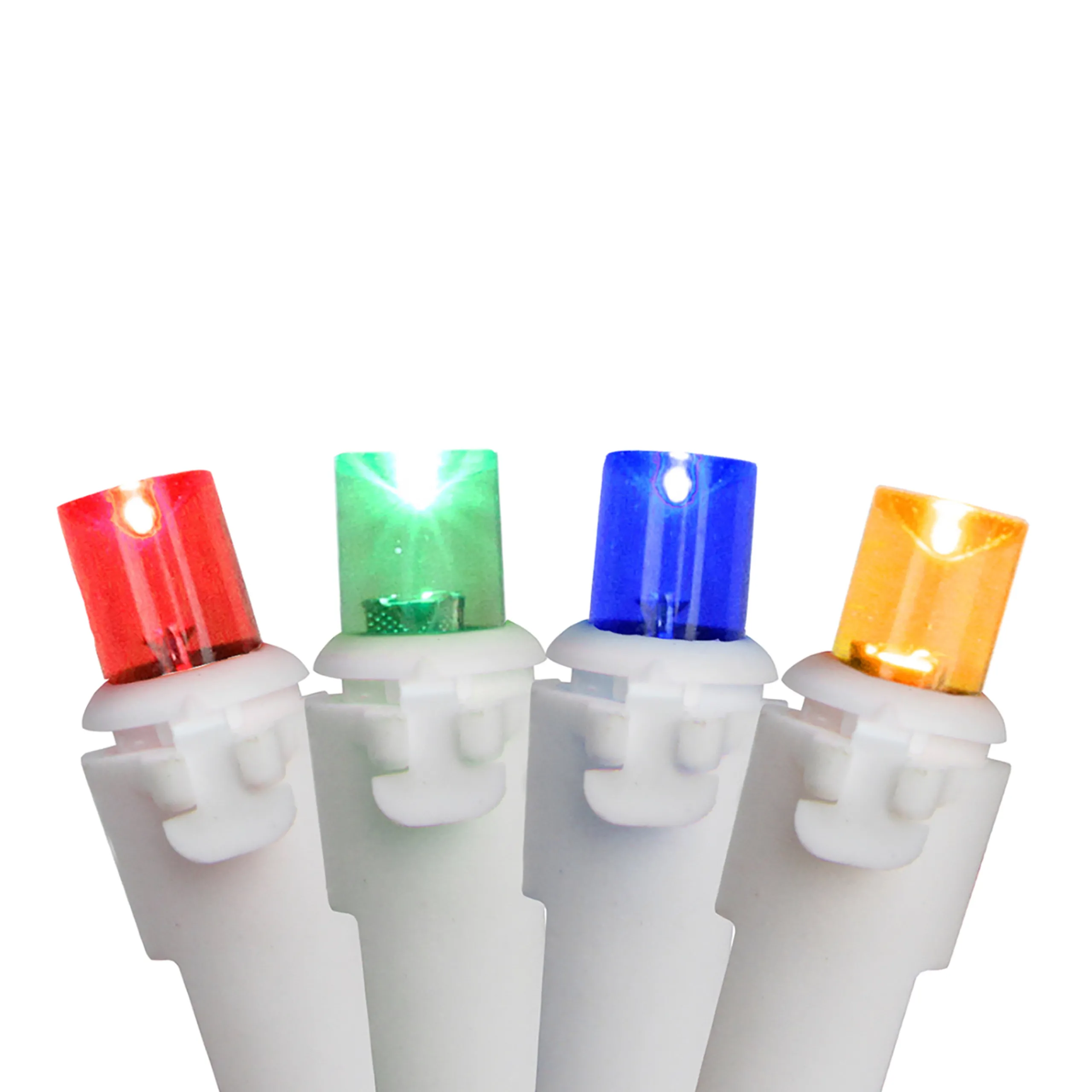 Northlight 50 Multi-Color Led Wide Angle Christmas Lights - 16.25 Ft White Wire