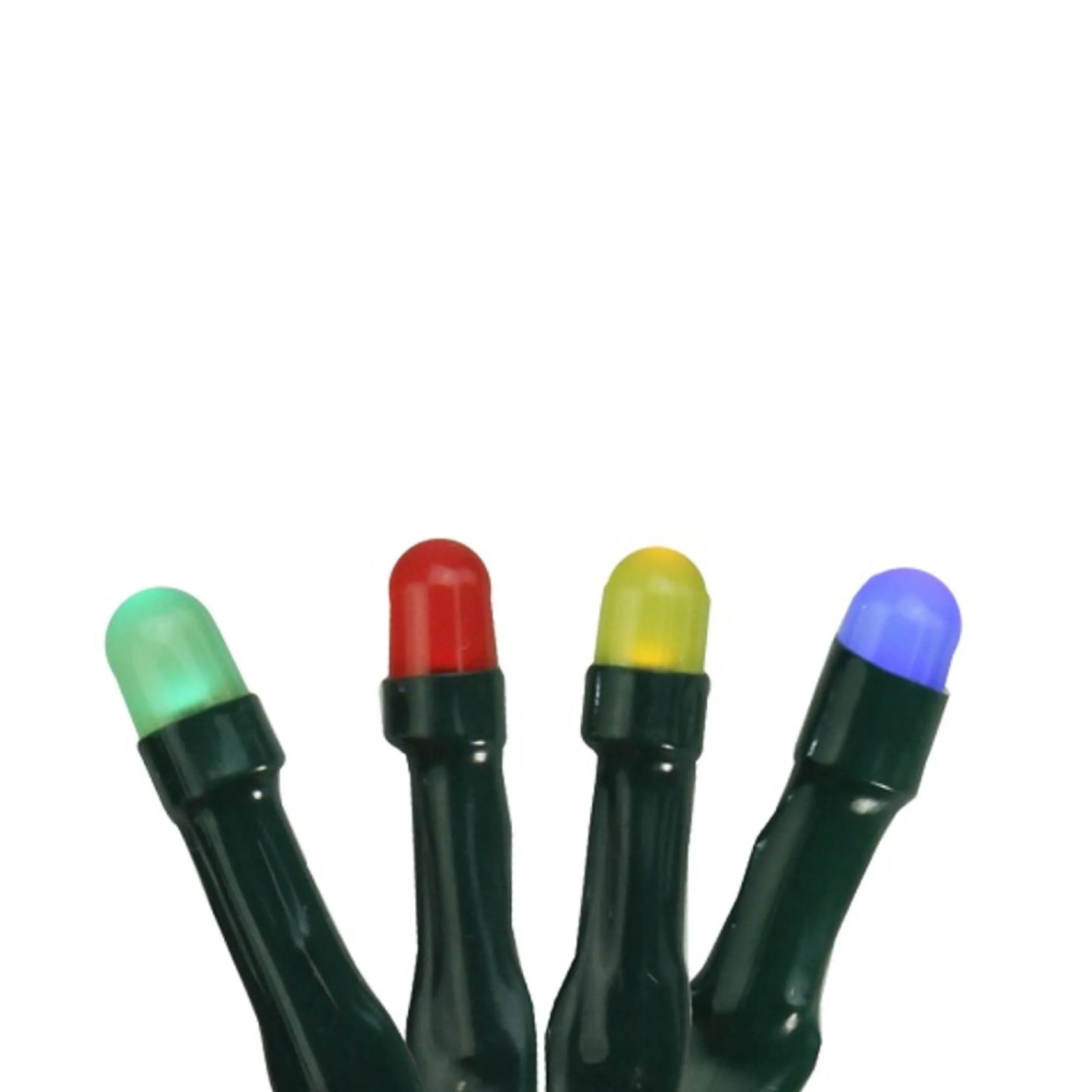 Product Works 15 Multi-Color Micro Led Christmas Lights - 5.7 Ft Green Wire