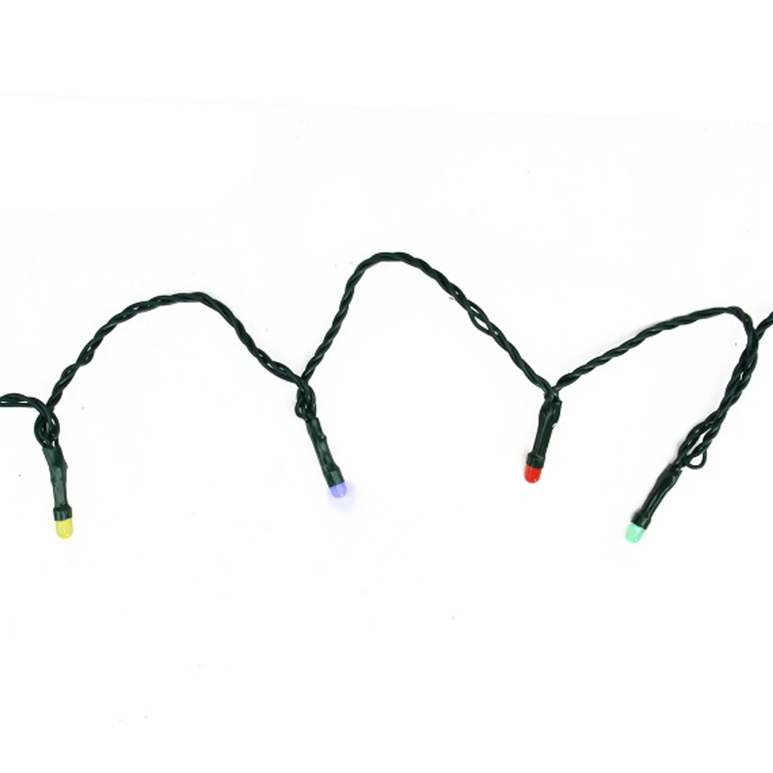 Product Works 15 Multi-Color Micro Led Christmas Lights - 5.7 Ft Green Wire