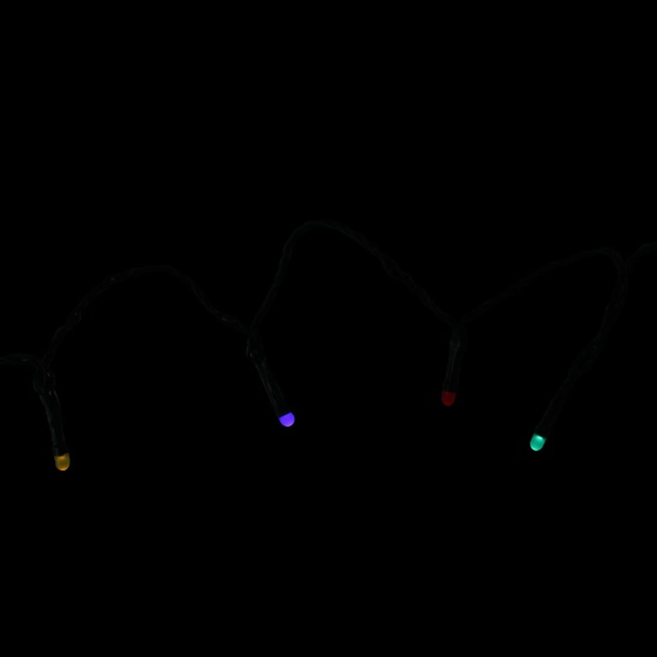 Product Works 15 Multi-Color Micro Led Christmas Lights - 5.7 Ft Green Wire