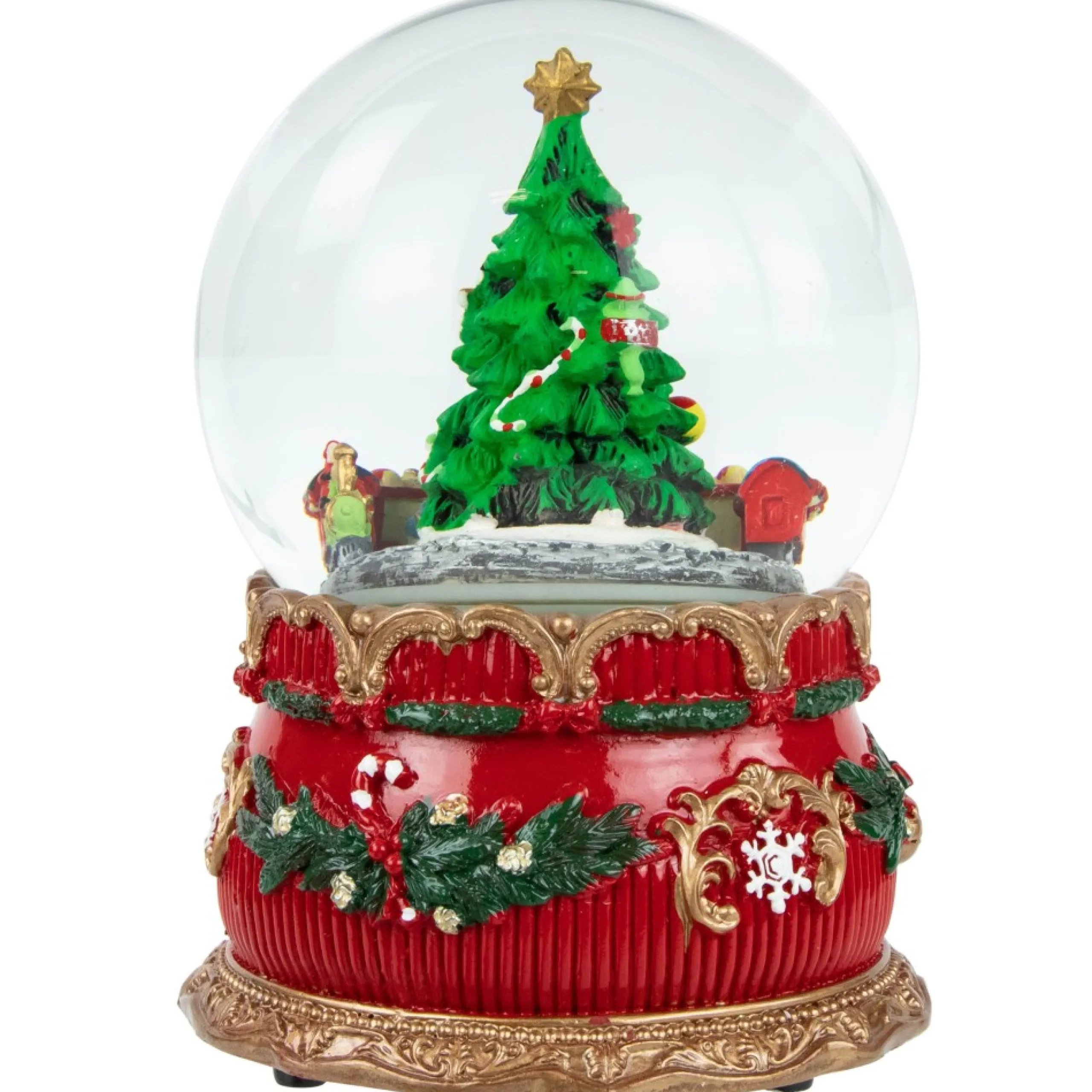 Snow Globes*Northlight 5.5" Musical Christmas Tree And Train Water Globe