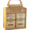 GC Home & Garden 8" Natural Jute Coffee Gourmet Bags With Two Compartment