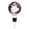 Ne'Qwa 5.75" "Peppermint Skates" Glass Christmas Wine Stopper