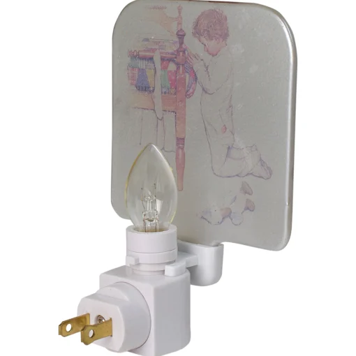 Northlight 6" Norman Rockwell 'A Christmas Prayer' Glass Night Light