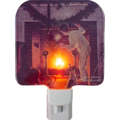 Northlight 6" Norman Rockwell 'Is He Coming' Glass Christmas Night Light