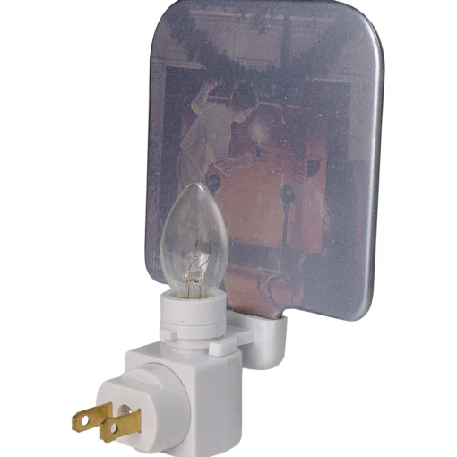 Northlight 6" Norman Rockwell 'Is He Coming' Glass Christmas Night Light