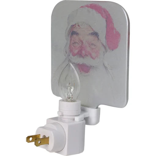 Northlight 6" Norman Rockwell 'santa Claus' Glass Christmas Night Light