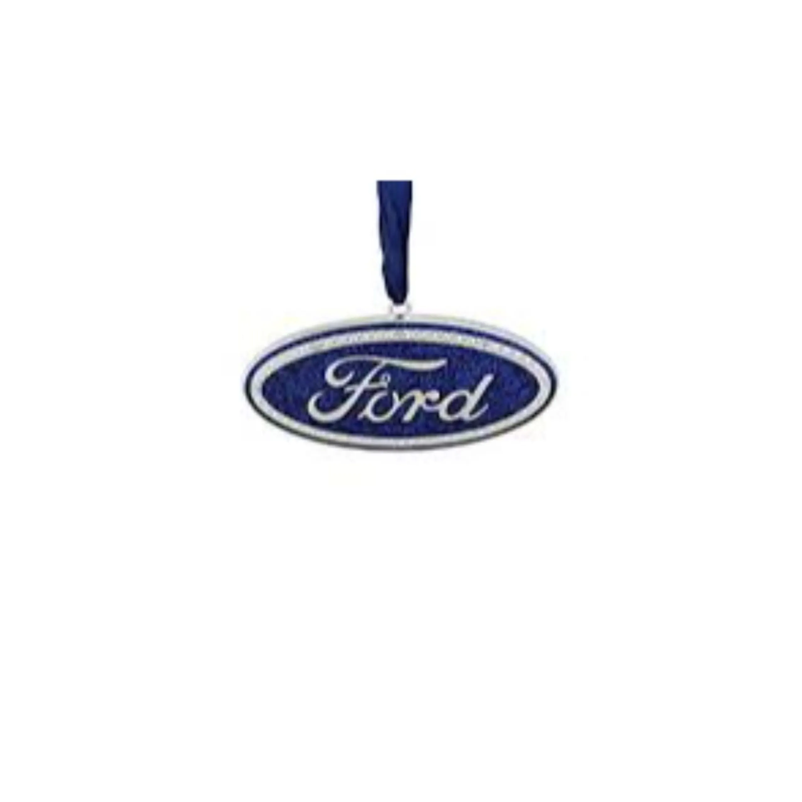 Northlight Transportation>4" Officially Licensed Blue "Ford" Logo Silver Plated Christmas Tree Ornament