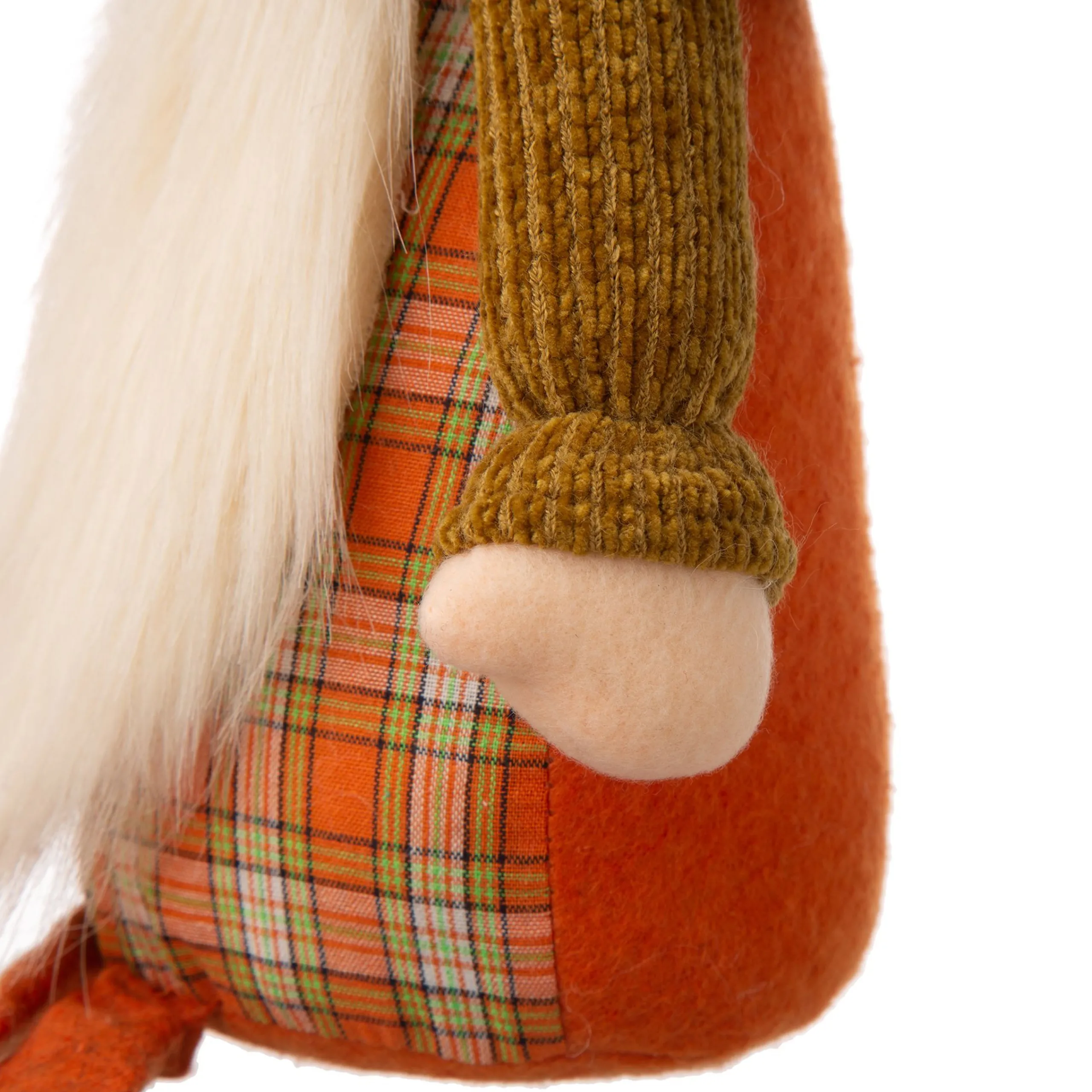 Glitzhome 24" Orange And White Gnome Shelf Sitter Tabletop Autumn Figurine