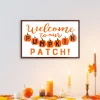 Northlight 20.25" Orange And White "Welcome To Our Pumpkin Patch!" Autumn Metal Wall Decor
