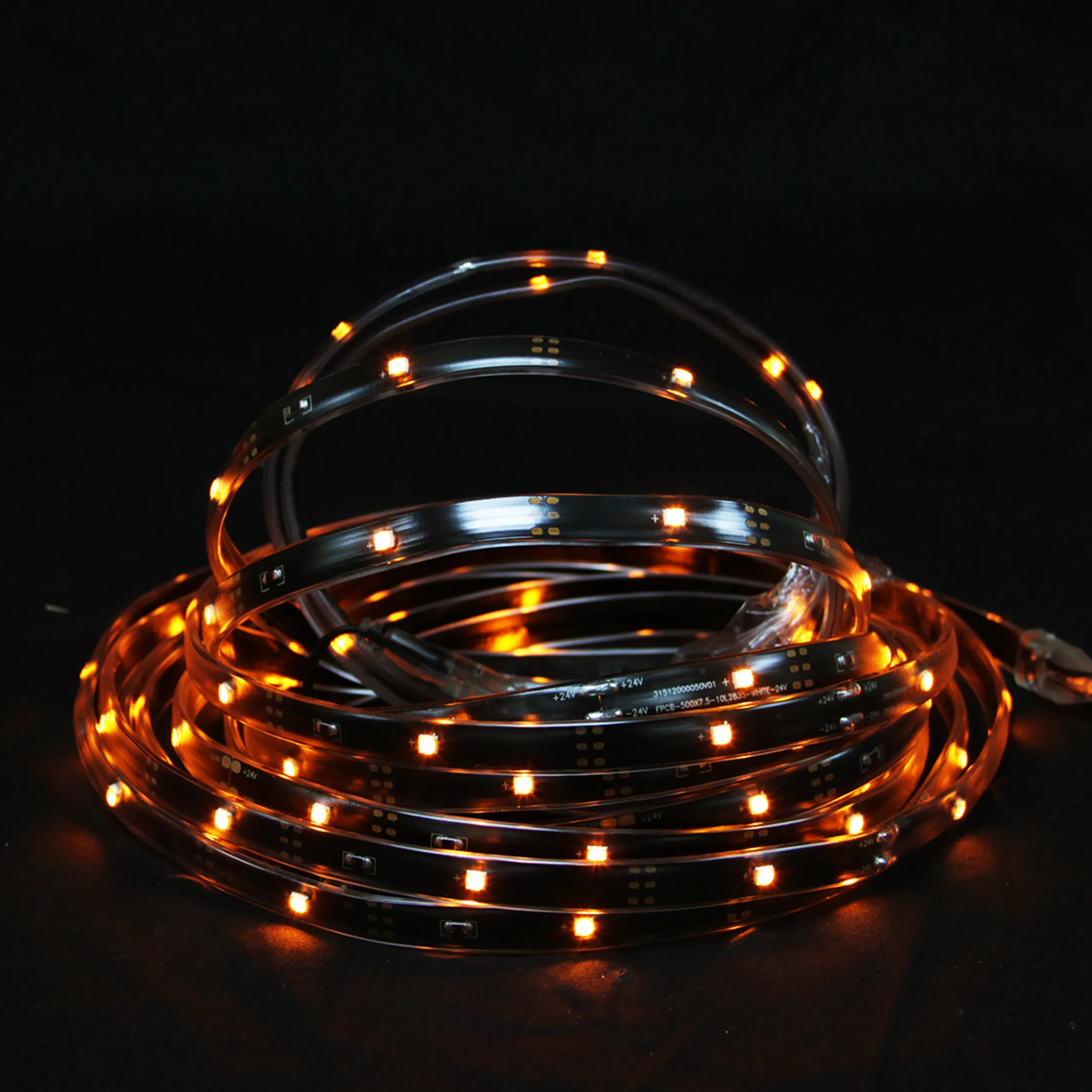 CC Christmas Decor 18' Orange Led Outdoor Christmas Linear Tape Lighting - Black Finish