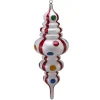 Kurt Adler Pendants & Drops>23.5" Oversized White With Multicolor Dot Kismet Christmas Ornament