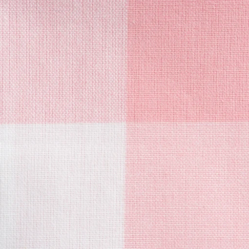 Contemporary Home Living 120" Pale Pink And White Checkered Rectangular Tablecloth